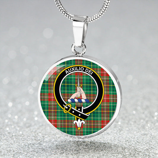 Muirhead Modern Tartan Crest Circle Necklace