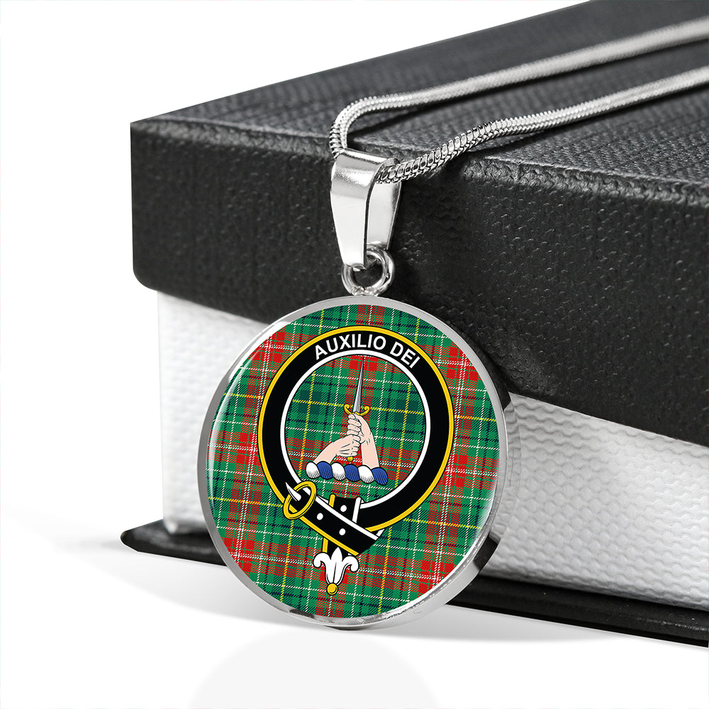 Muirhead Modern Tartan Crest Circle Necklace