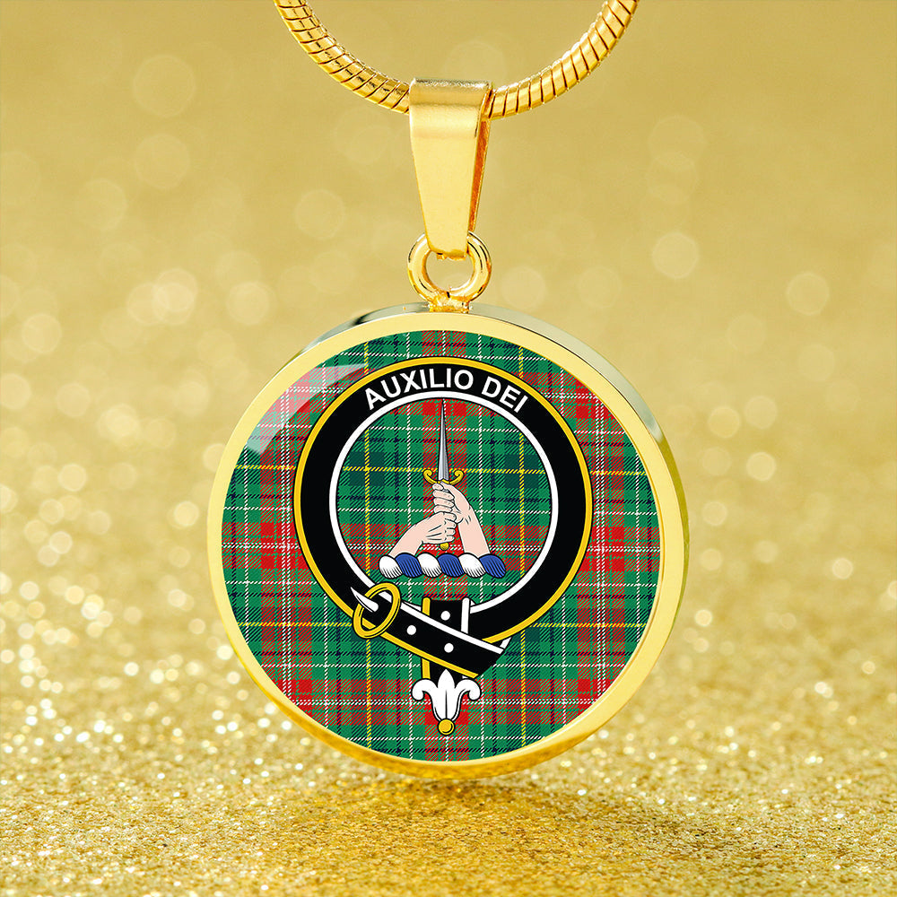 Muirhead Modern Tartan Crest Circle Necklace