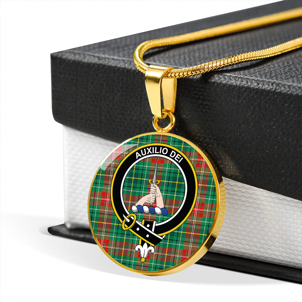 Muirhead Modern Tartan Crest Circle Necklace