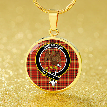 Munro Culloden Ancient Tartan Crest Circle Necklace