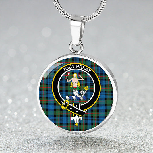 Murray Ancient Tartan Crest Circle Necklace