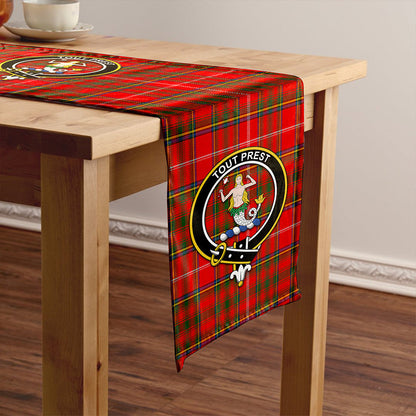 Murray Plaid Artifact Modern Tartan Crest Table Runner