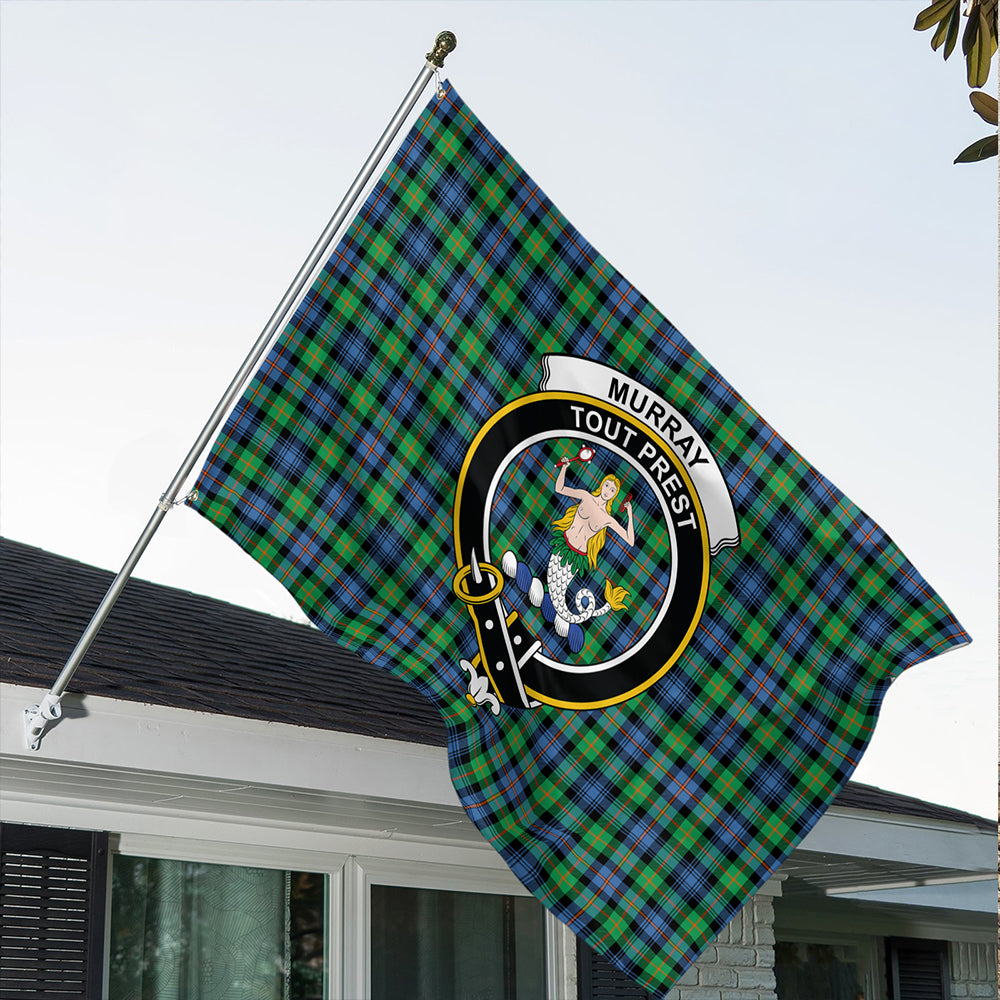 Murray of Atholl Ancient Tartan Classic Crest House Flag