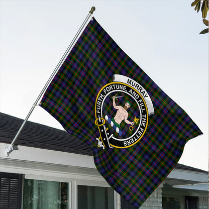 Murray of Atholl Modern Tartan Classic Crest House Flag