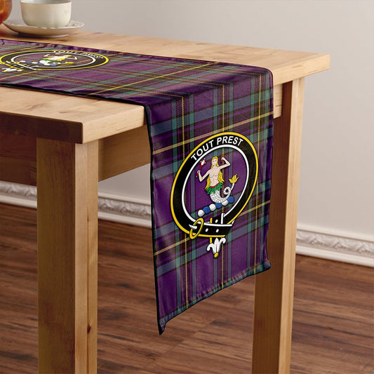 Murray of Elibank Weathered Tartan Crest Table Runner