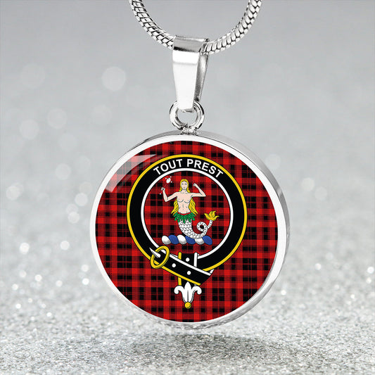 Murray of Ochtertyre Modern Tartan Crest Circle Necklace