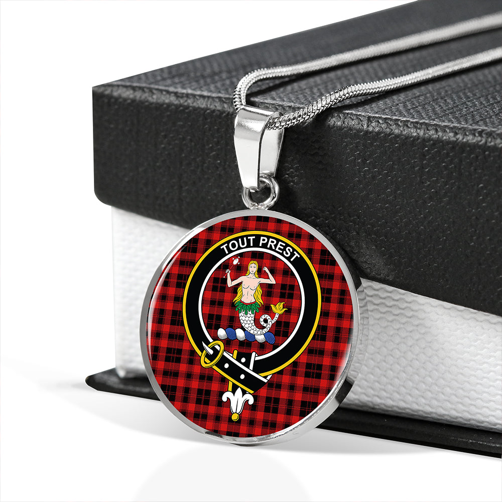 Murray of Ochtertyre Modern Tartan Crest Circle Necklace