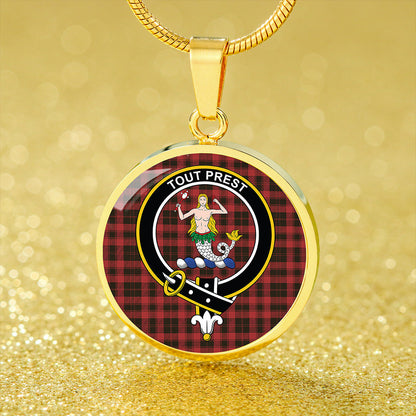 Murray of Ochtertyre Weathered Tartan Crest Circle Necklace