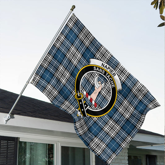 Napier Modern Tartan Classic Crest House Flag