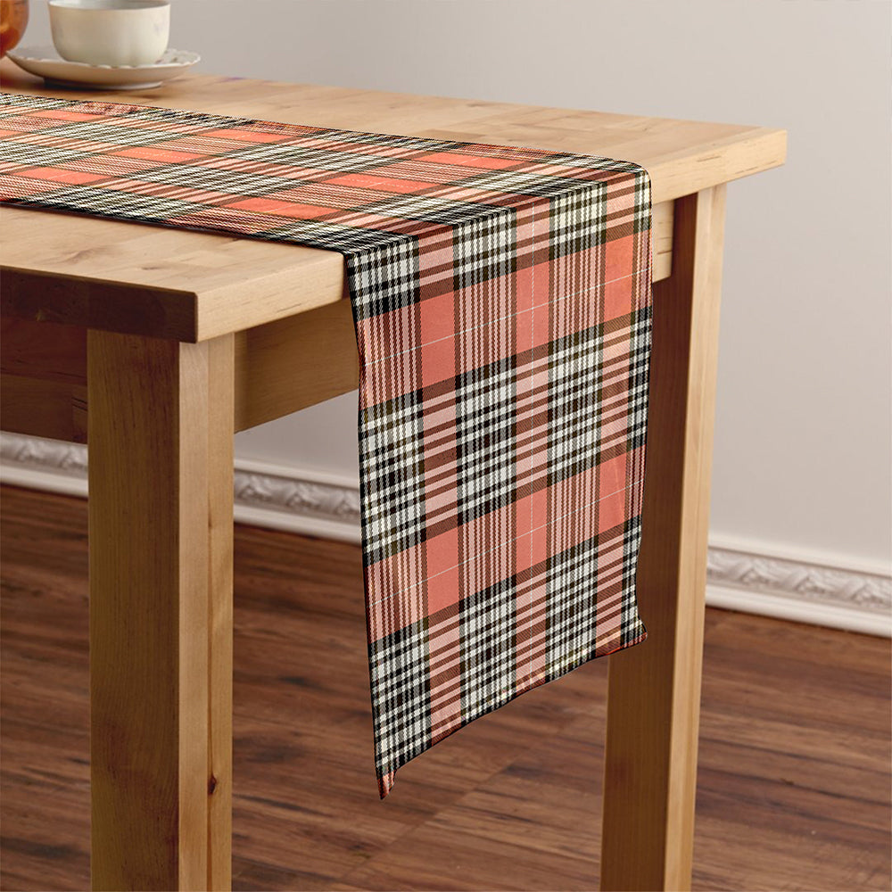 Napier Rose Weathered Tartan Crest Table Runner