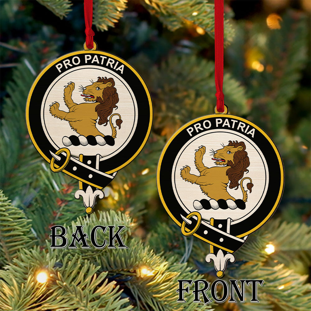 Newlands Tartan Crest Wood Acrylic Ornament