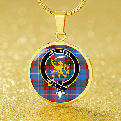 Newton Tartan Crest Circle Necklace