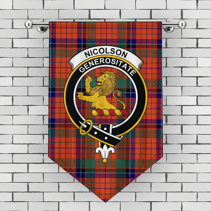 Nicolson Ancient Tartan Crest Gonfalon