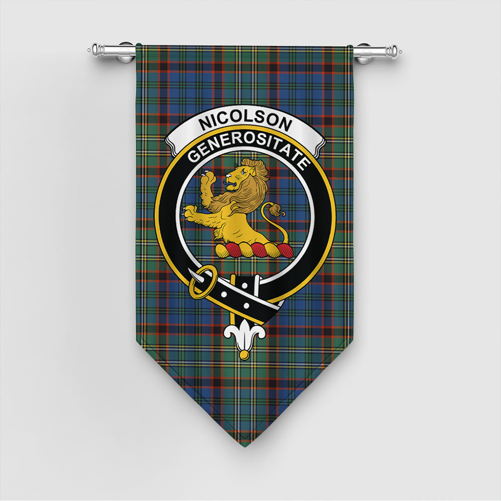 Nicolson Hunting Ancient Tartan Crest Gonfalon