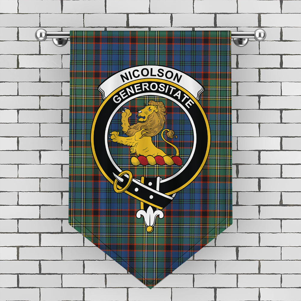 Nicolson Hunting Ancient Tartan Crest Gonfalon