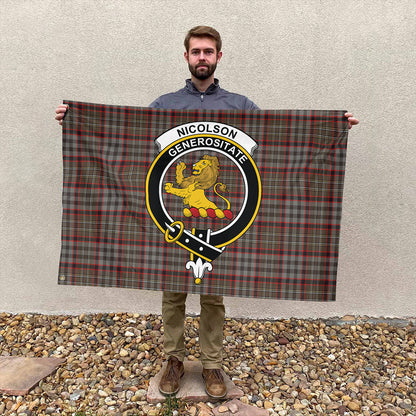 Nicolson Hunting Weathered Tartan Classic Crest House Flag