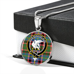 Norvel Tartan Crest Circle Necklace