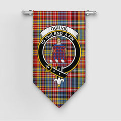 Ogilvie Tartan Crest Gonfalon