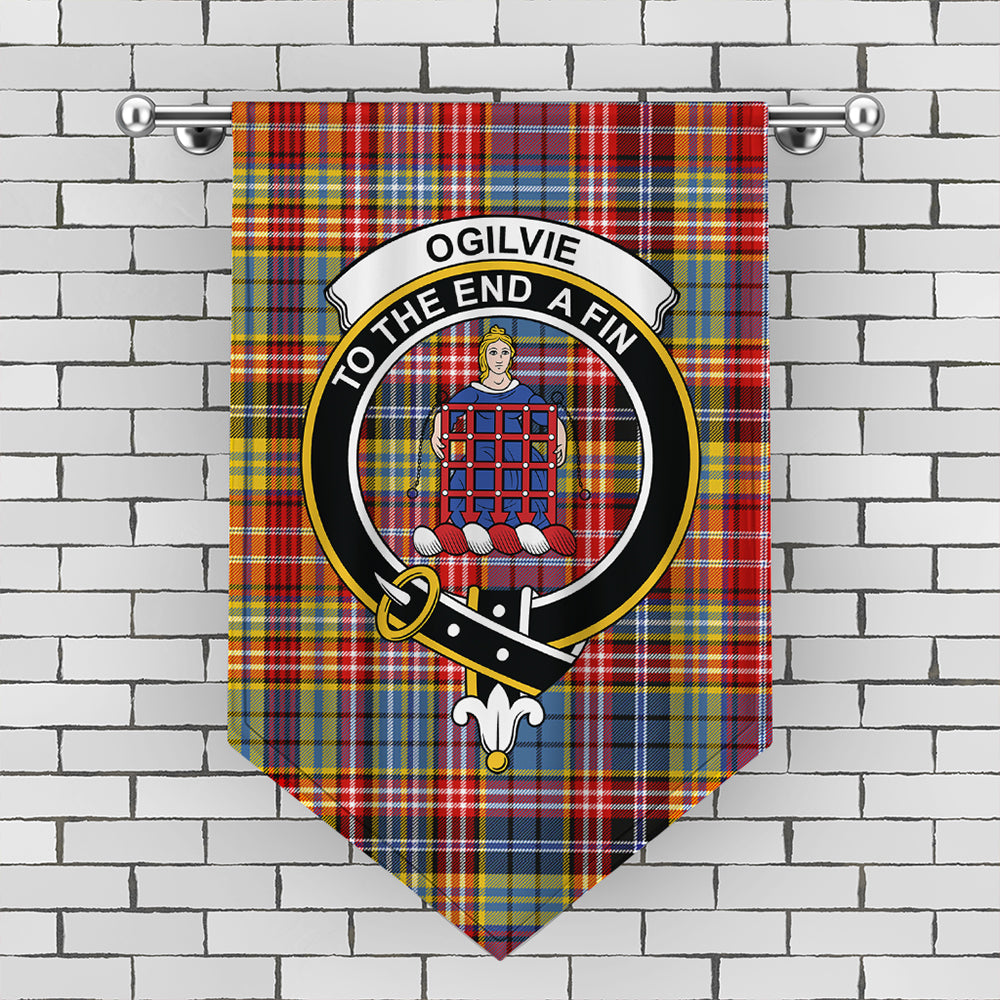 Ogilvie Tartan Crest Gonfalon