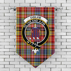 Ogilvie Tartan Crest Gonfalon