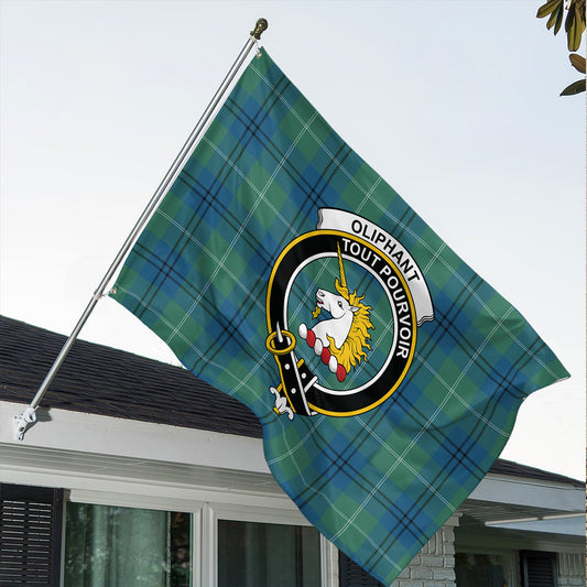 Oliphant Ancient Tartan Classic Crest House Flag