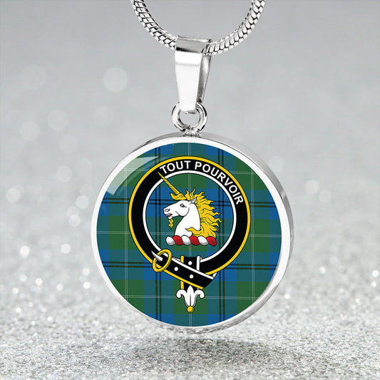 Oliphant Ancient Tartan Crest Circle Necklace