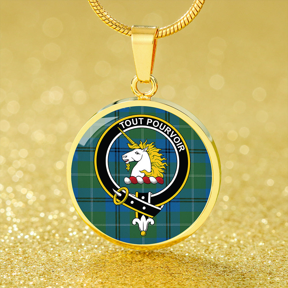 Oliphant Ancient Tartan Crest Circle Necklace