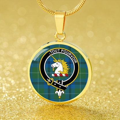 Oliphant Ancient Tartan Crest Circle Necklace