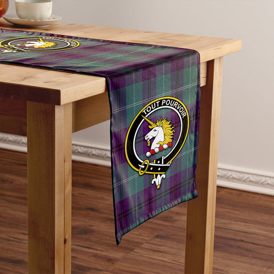 Oliphant Weathered Tartan Crest Table Runner