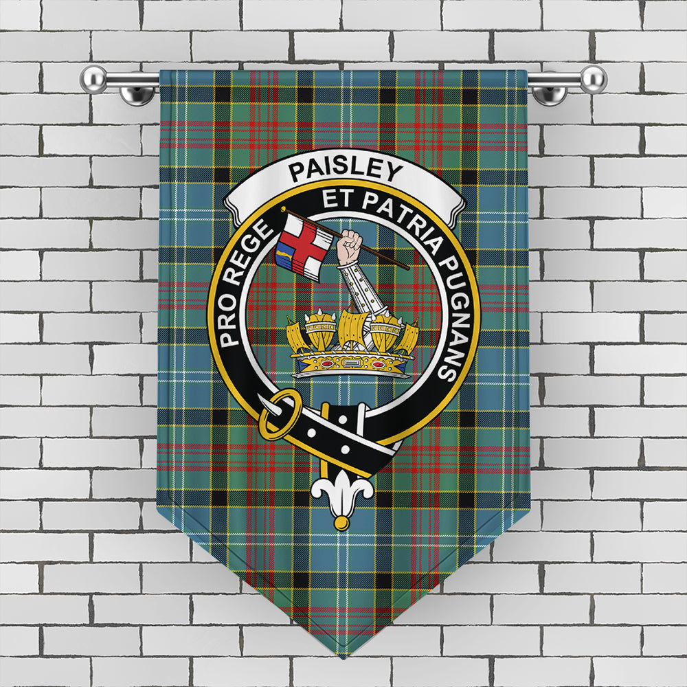 Paisley District Tartan Crest Gonfalon