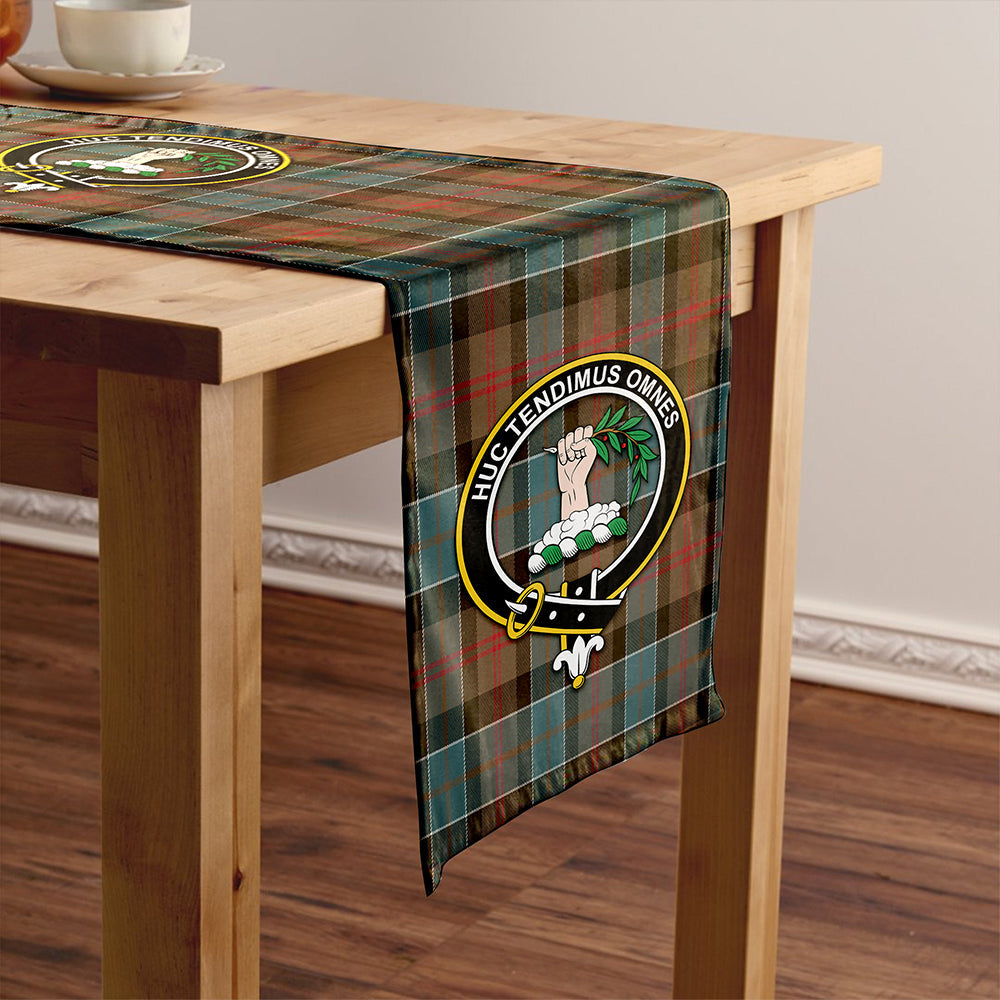 Paterson Weathered Tartan Crest Table Runner