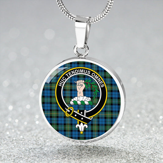 Paterson #2 Ancient Tartan Crest Circle Necklace