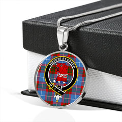 Pentland Tartan Crest Circle Necklace