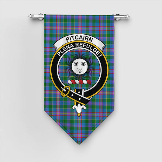 Pitcairn Hunting Tartan Crest Gonfalon