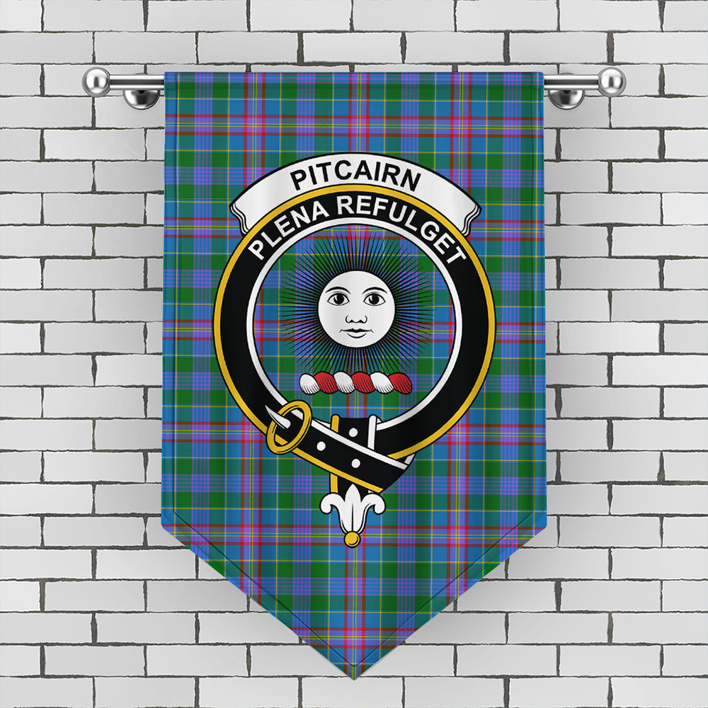 Pitcairn Hunting Tartan Crest Gonfalon