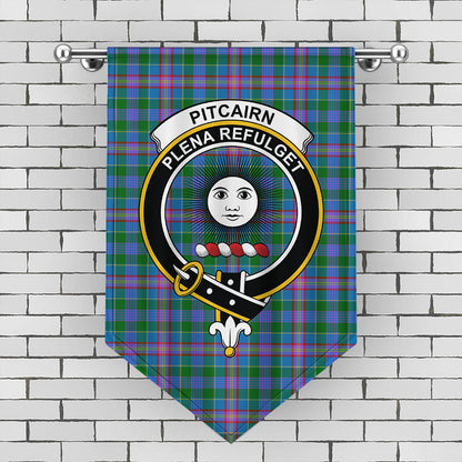 Pitcairn Hunting Tartan Crest Gonfalon