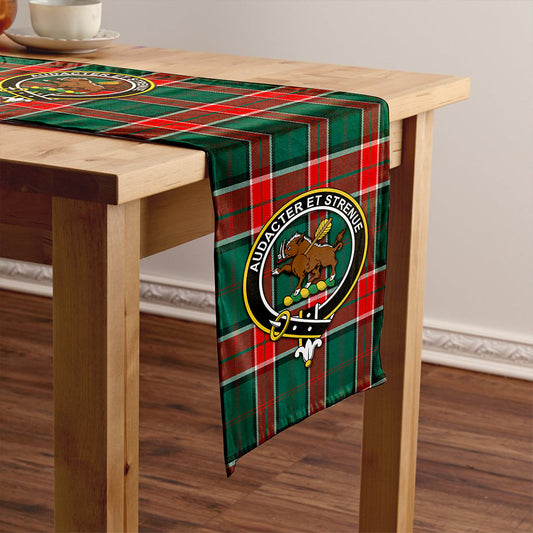 Pollock Modern Tartan Crest Table Runner