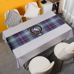 Porteous Weathered Tartan Crest Table Runner
