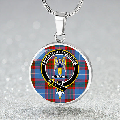 Preston Tartan Crest Circle Necklace