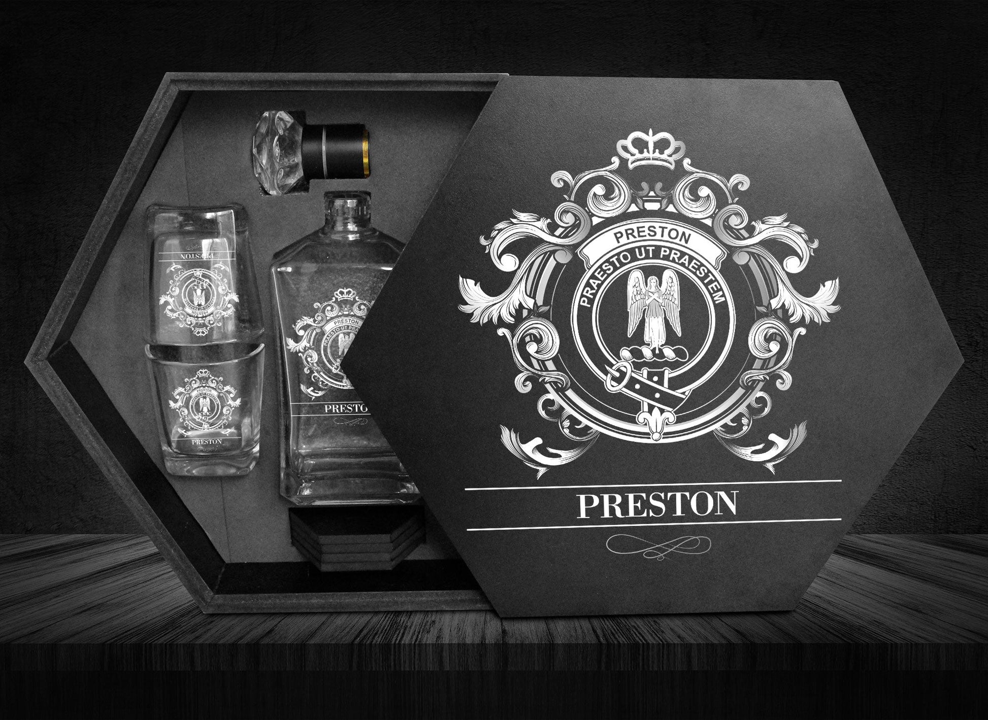 Preston Tartan Clan Decanter Set