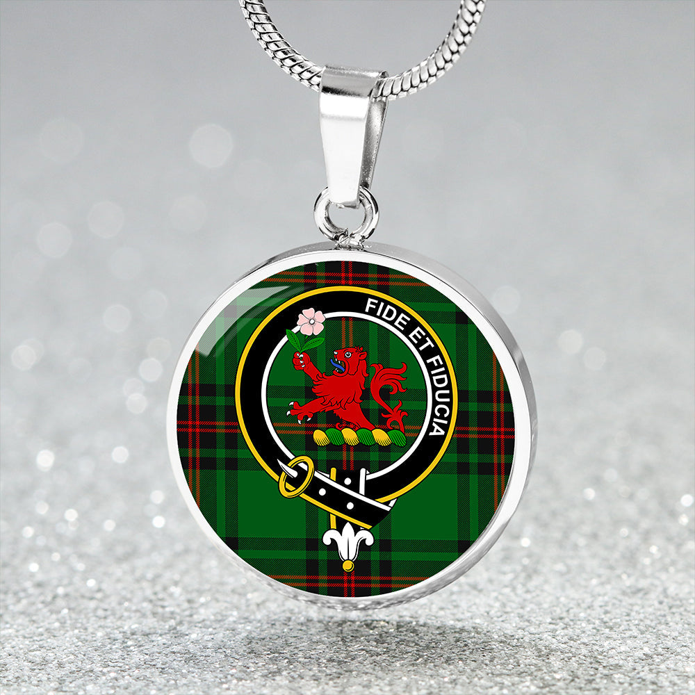 Primrose Tartan Crest Circle Necklace