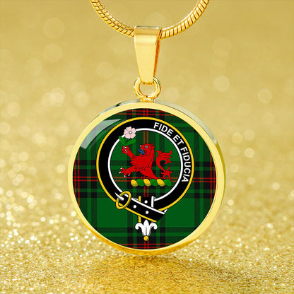 Primrose Tartan Crest Circle Necklace