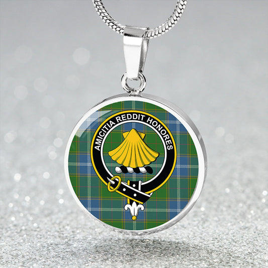 Pringle Ancient Tartan Crest Circle Necklace