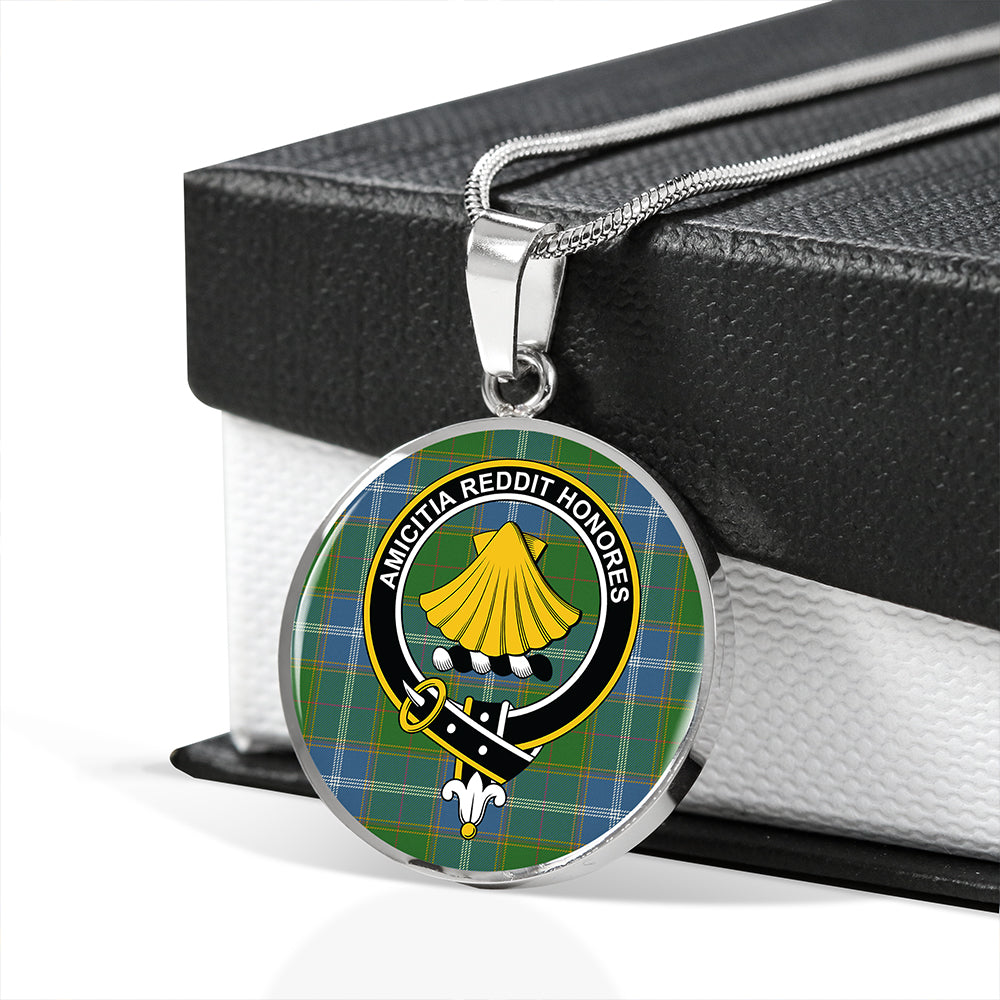 Pringle Ancient Tartan Crest Circle Necklace