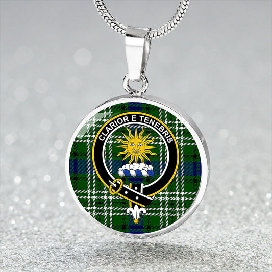 Purves Tartan Crest Circle Necklace