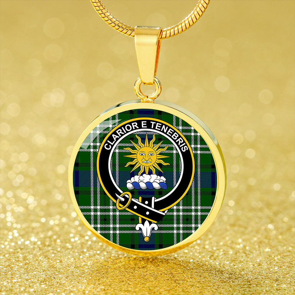 Purves Tartan Crest Circle Necklace