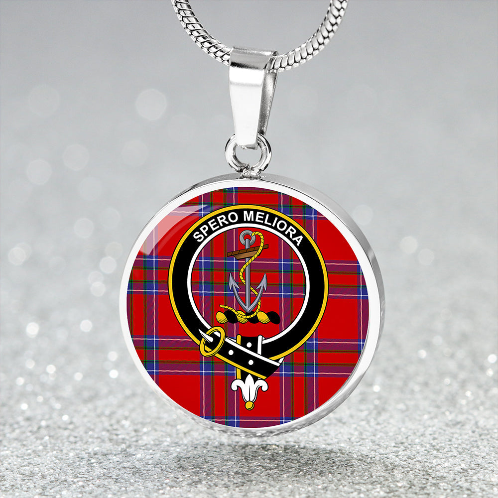 Rait Tartan Crest Circle Necklace