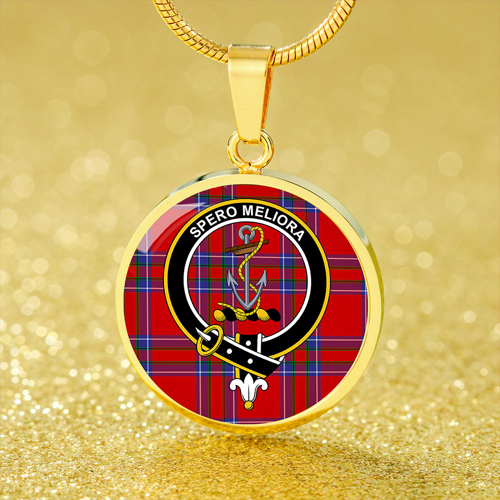 Rait Tartan Crest Circle Necklace