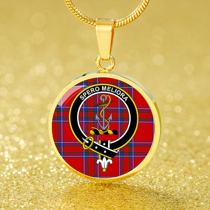 Rait Tartan Crest Circle Necklace